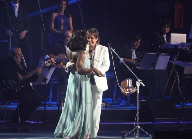 Glória Maria e Roberto Carlos (Foto: Claudio Andrade/Photo Rio News)