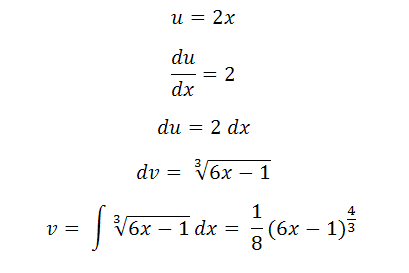 integral by parts variables