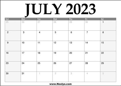  2023 july calendar printable calendars printable