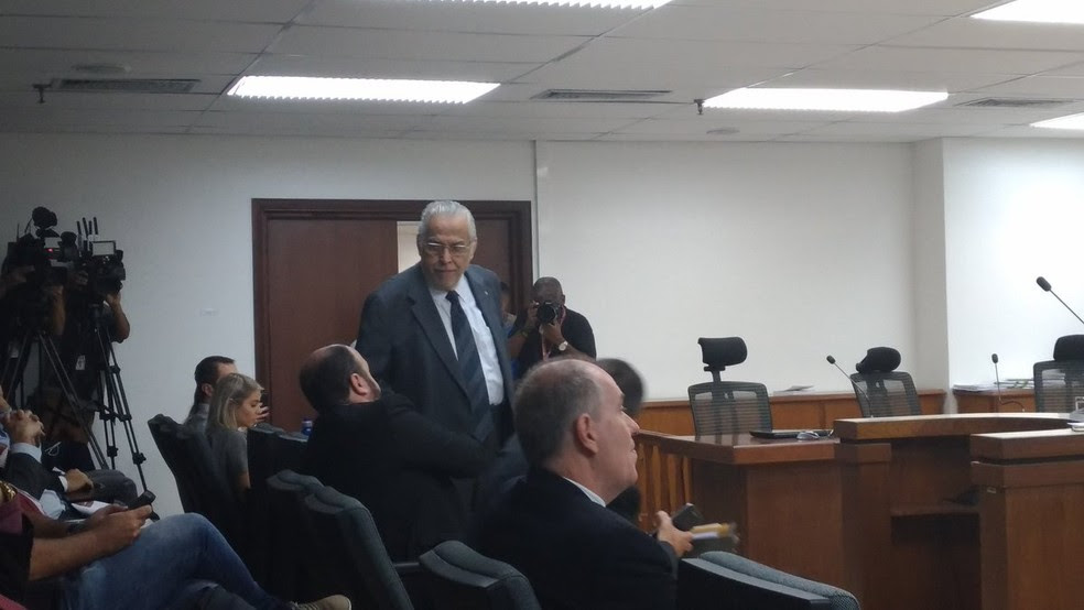 Eurico Miranda compareceu a julgamento do Vasco no STJD (Foto: Vicente Seda)