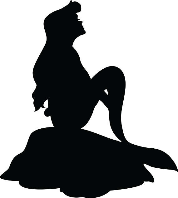 Download Little Mermaid Silhouette Clipart | Free download on ...