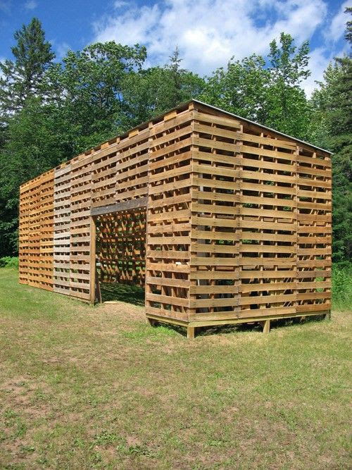 Pallets in shed
 
