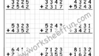  4 digit addition no regrouping 1 worksheet subtraction free