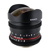 Rokinon RK8MV-C 8mm T3.8 Cine Fisheye Lens for Canon Video DSLR with Declicked Aperture