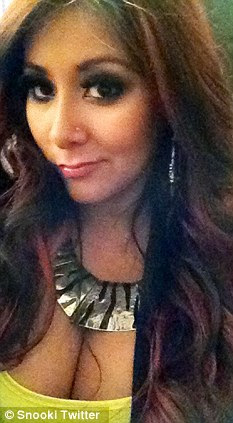 Embracing motherhood: Snooki tweeted this with thsi picture: 'I got swagger with my pregnant self =)'