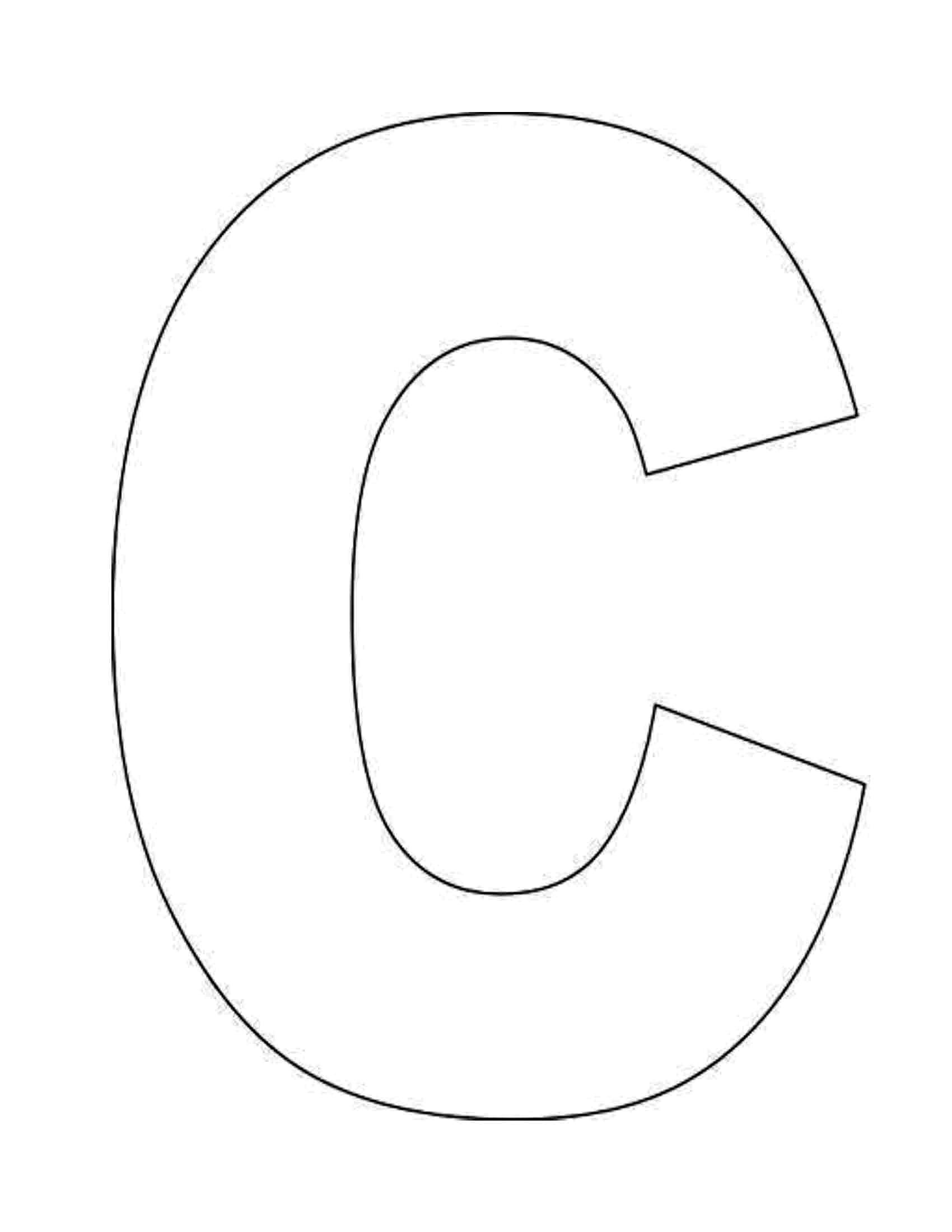 Best Photos Of Letter C Template Printable Printable Bubble
