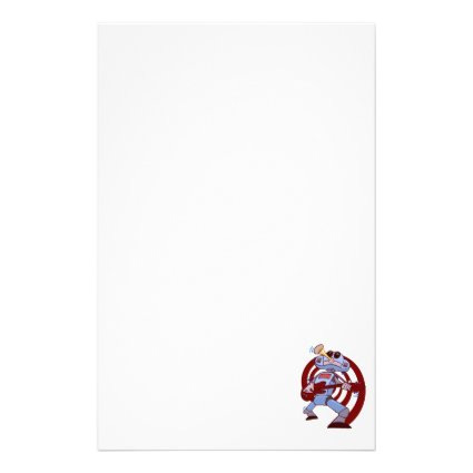 robot guitar player brown.png customized stationery