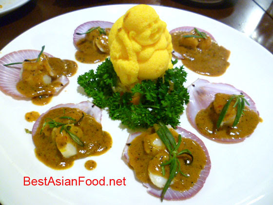 scallops in Mongolian sauce