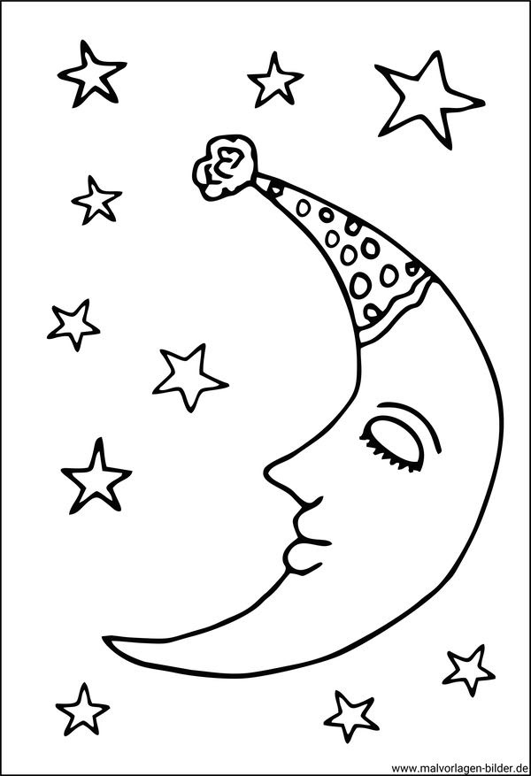 mond und sterne | window color bilder