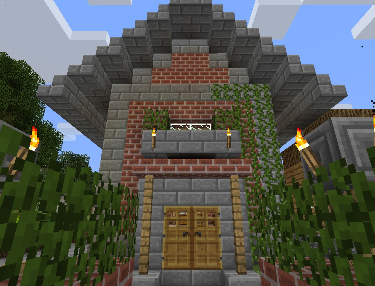 倉庫を建設 レンガと石レンガで堅牢な作りにしてみました その16