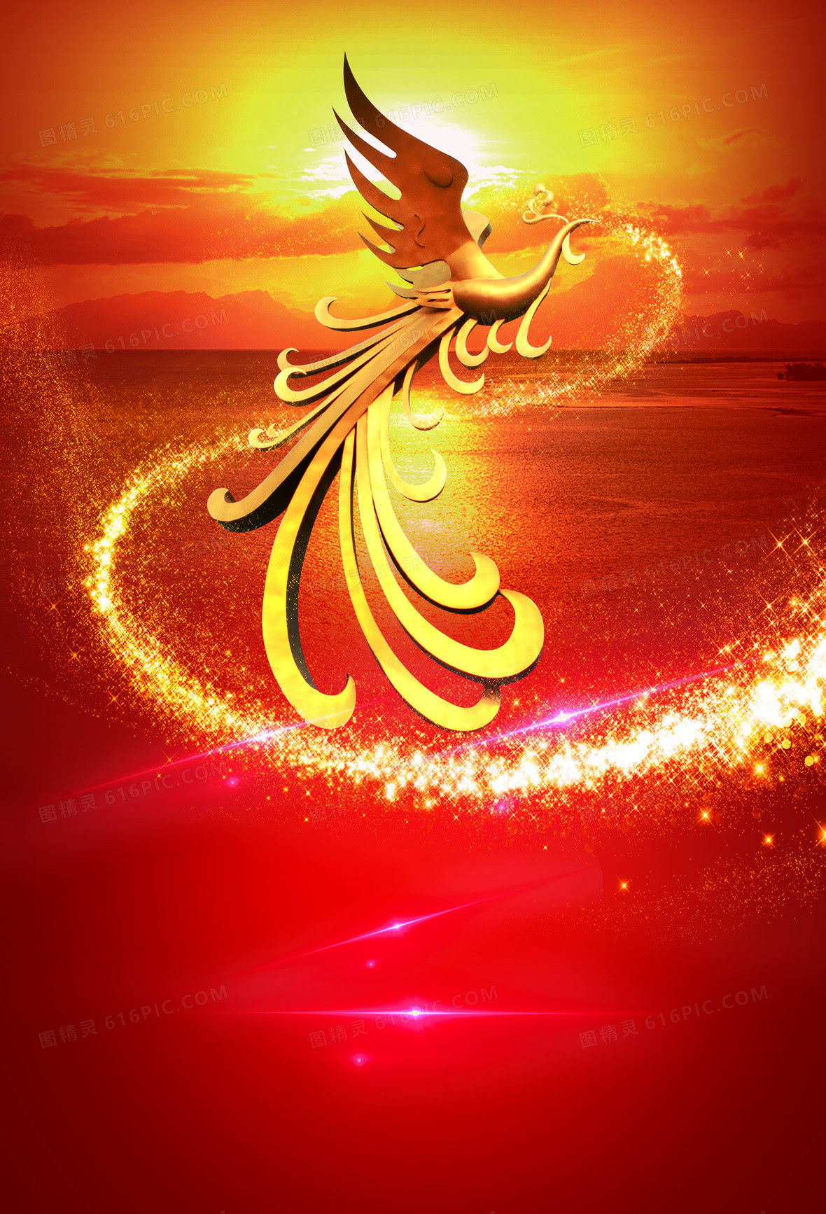 凤凰背景图片下载 免费高清凤凰背景设计素材 图精灵