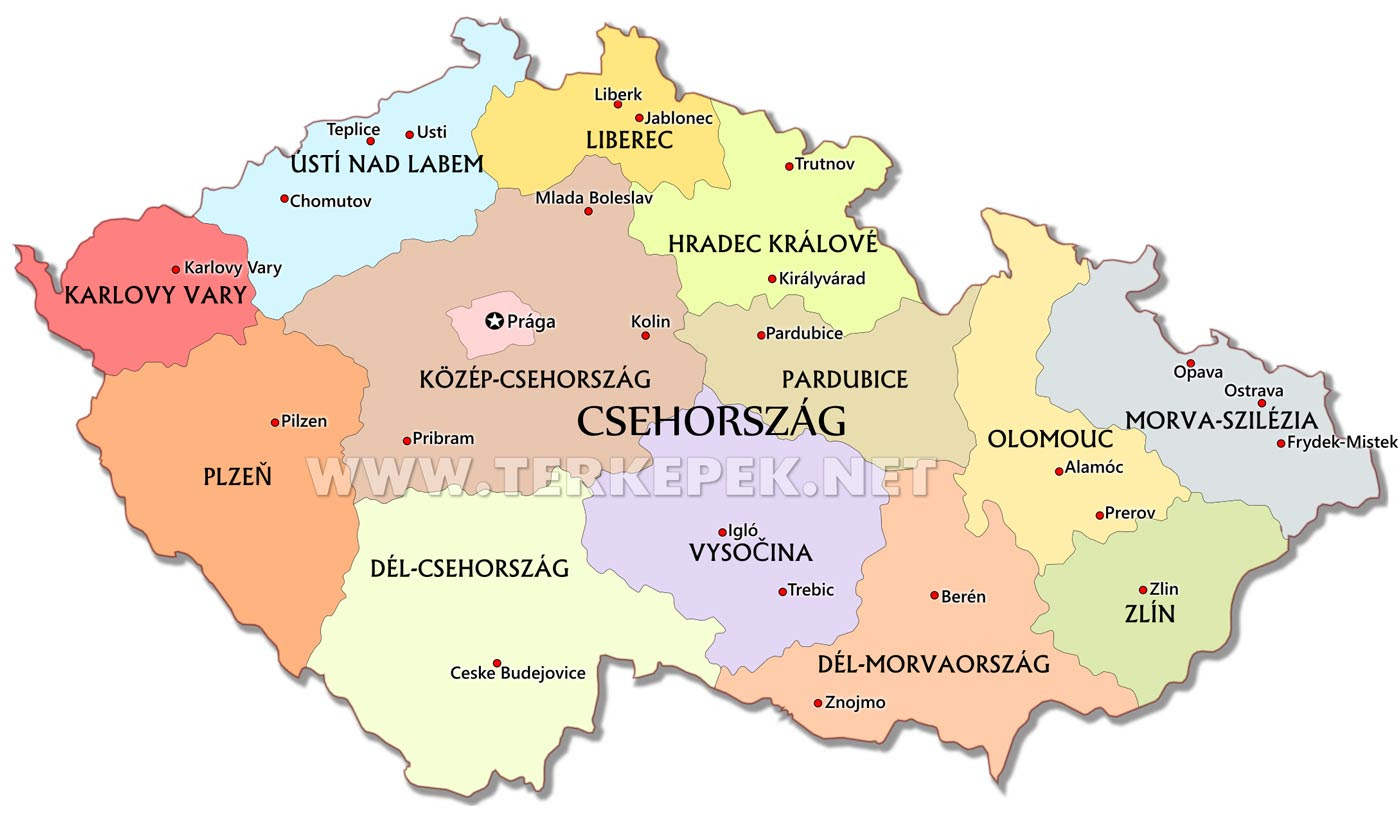 Csehország térképek