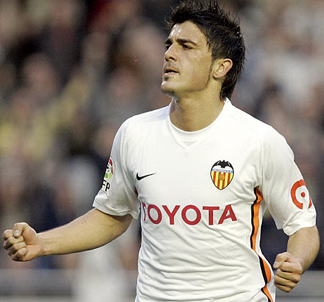 David Villa striker for Valencia