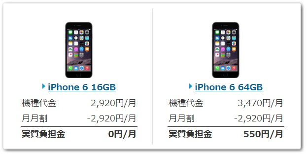 Iphone 6 ソフトバンク 機種変更で料金プランがキャンペーン価格に
