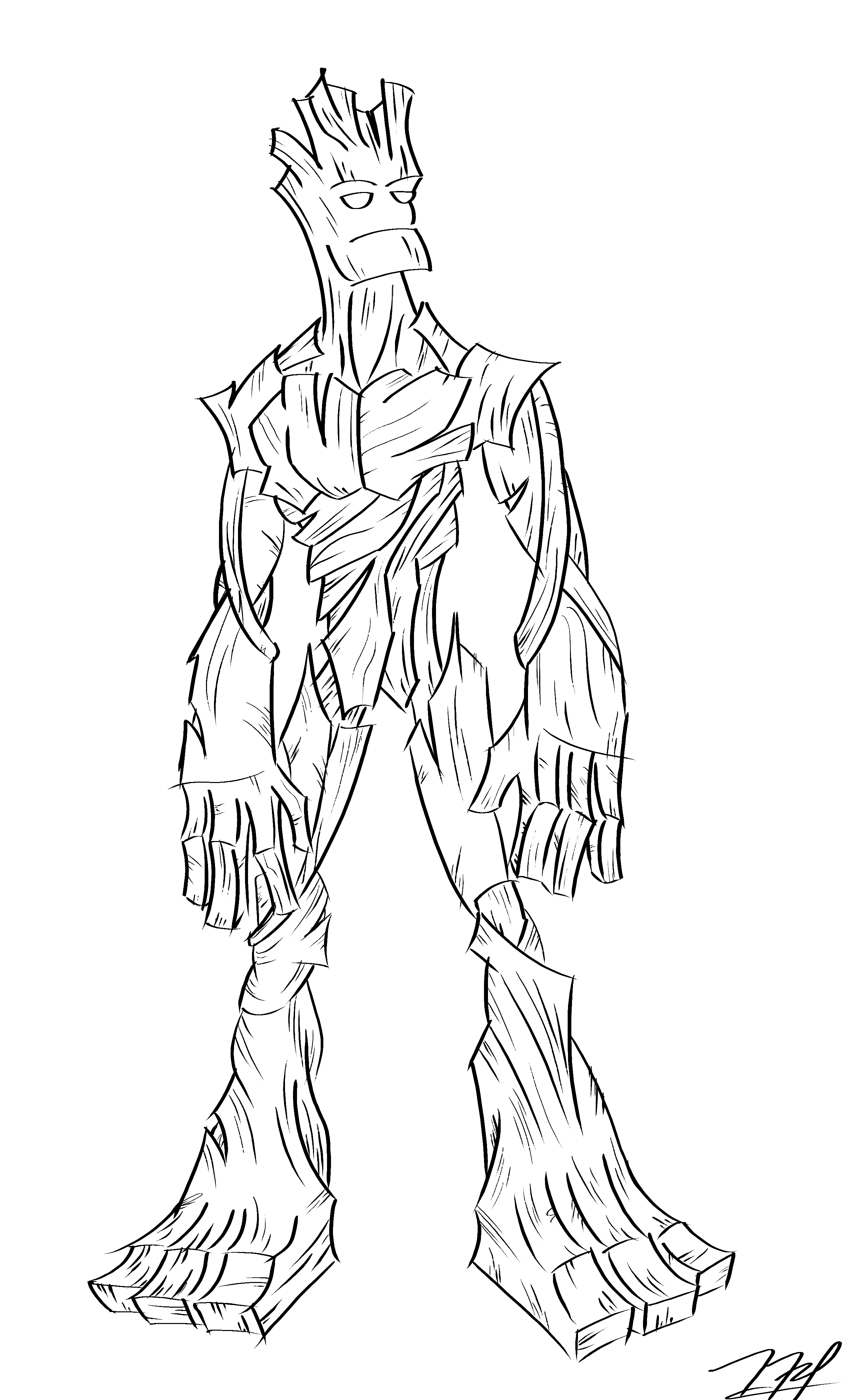 Groot Coloring Pages at GetDrawings | Free download