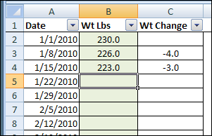 Excel Weight Loss Tracker - Contextures Blog