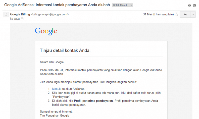 Daftar AdSense langkah-5