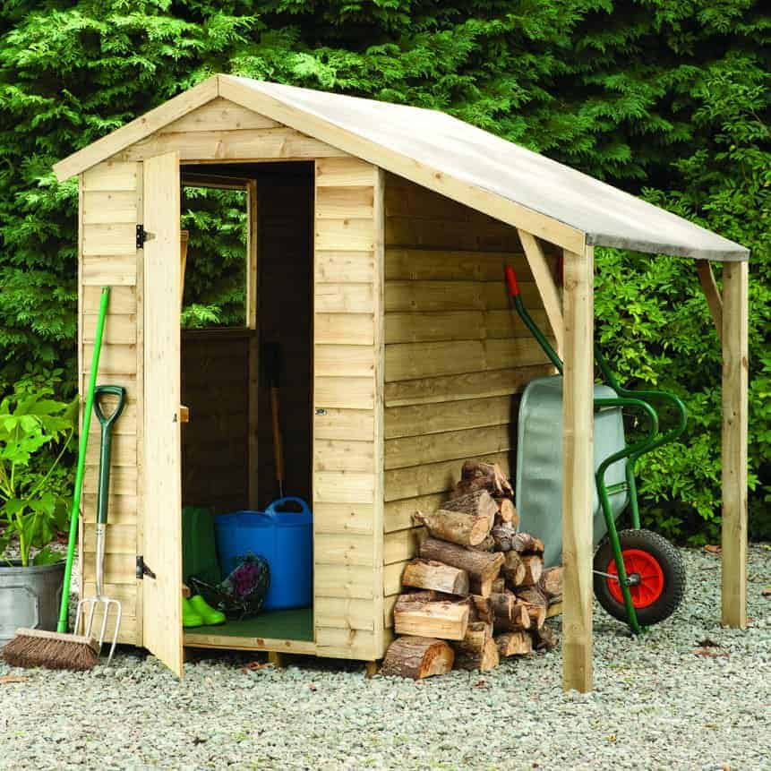 Overlap lean to shed