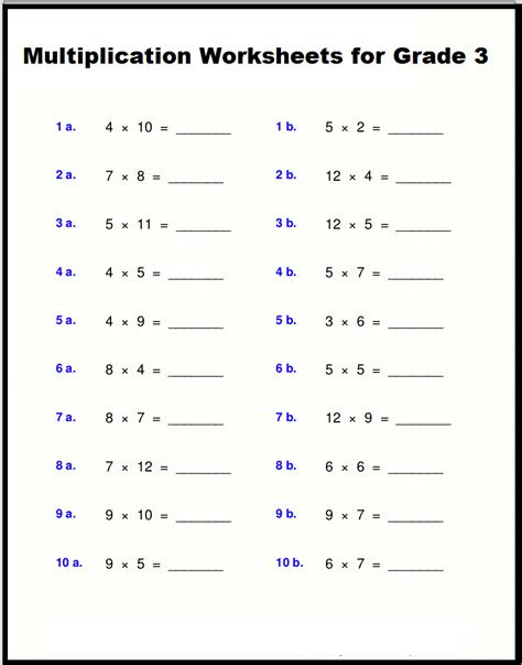 Learn the method, see worked examples and w… multiplication worksheets for grade 3 the multiplication table