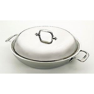 All-Clad 4400 Stainless Steel Tri-Ply Bonded Dishwasher Safe Braiser Pan with Domed Lid / Cookware, Silver