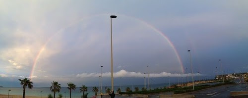 Arco iris en Mil Palmeras. Imagen de Fernando Márquez