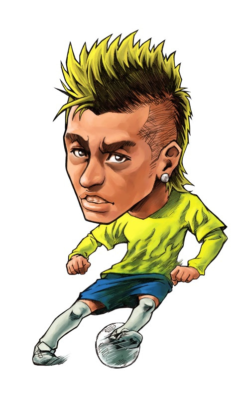 サッカー選手 似顔絵 サッカーイラスト マンガイラストレーター平戸三平 Daub Jp ドブ