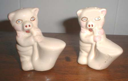 Vintage Ceramic Pig Salt And Pepper Shakers Collectics Antiques And Collectibles