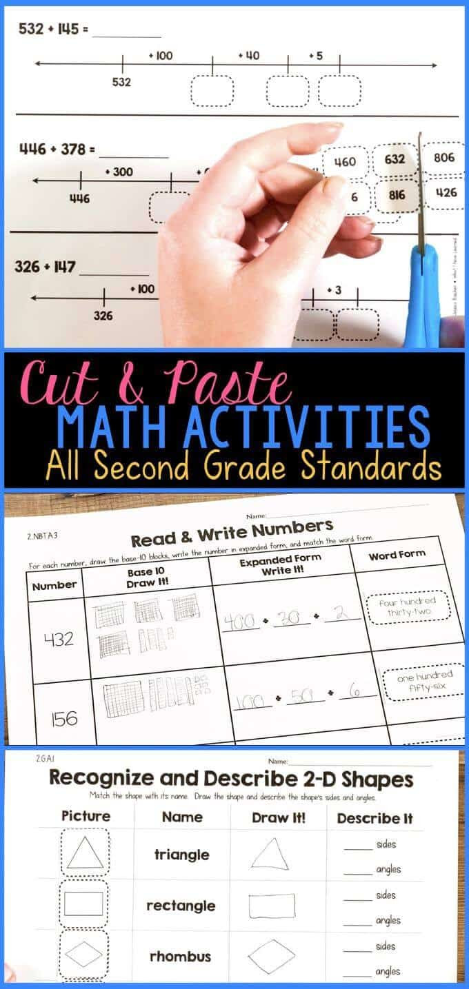 Cut & Paste Math Activities for Every Second Grade Standard
