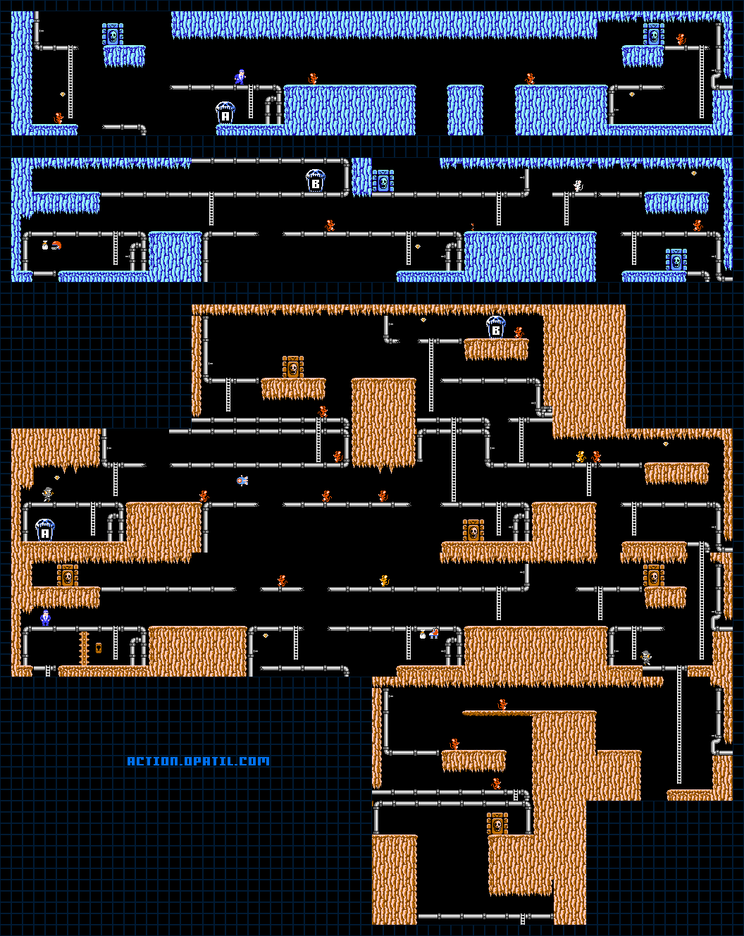 Fc版 グーニーズ 攻略用マップ ステージ3 Fc版 グーニーズ Goonies 完全攻略 ゲーム攻略メモ