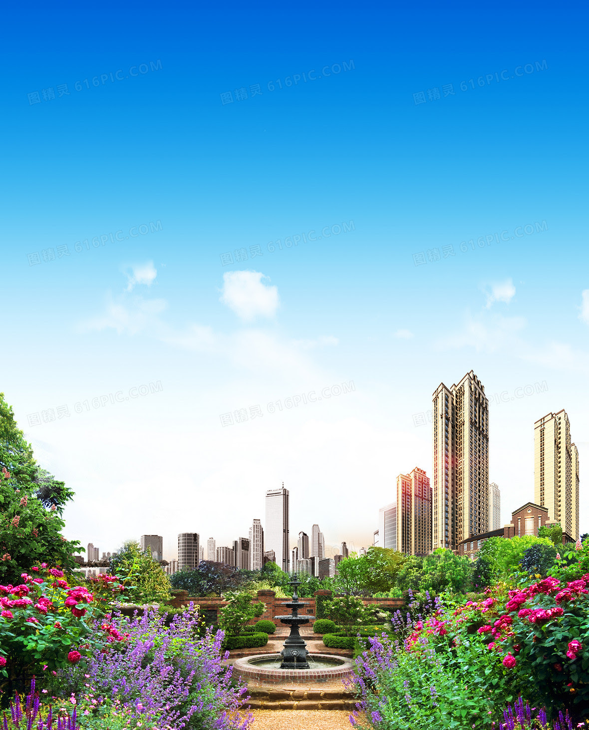 花园景观海报背景素材背景图片下载 2717x3367像素jpg格式 编号vo8fo9z 图精灵