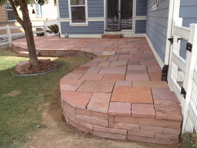 Raised Flagstone Patio (Longmont, CO) by Mountaineer ...