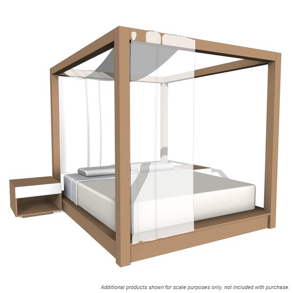 PCH Series Canopy Bed [10394] - $2.00 : Revit families, Modern 