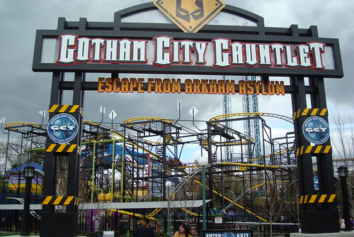 new roller coaster at six flags new england 2011. Six Flags New England Apr. 2011. Gotham City Gauntlet.