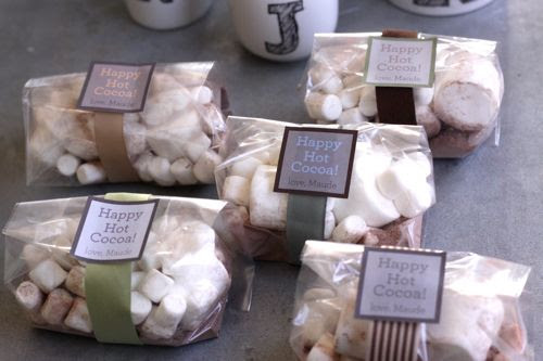 DIY monogram mug hot cocoa packaging