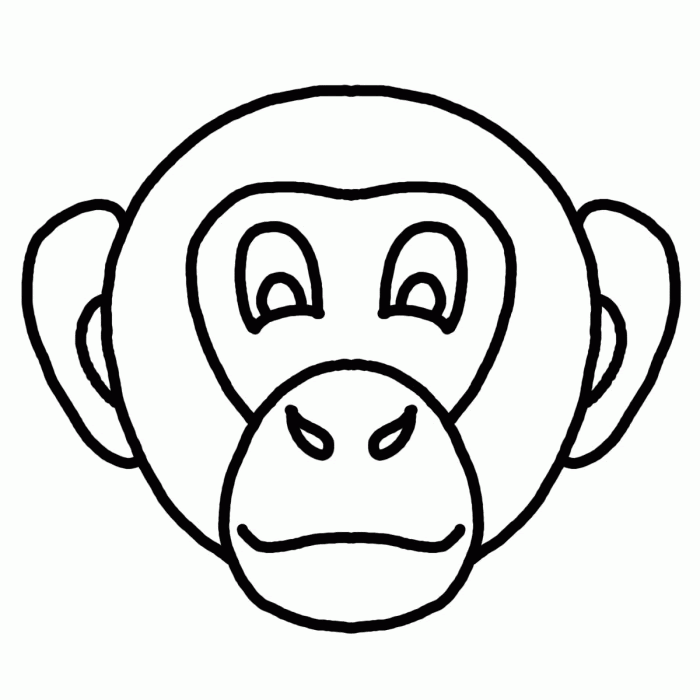 Download Monkey Face Coloring Pages - Coloring Home