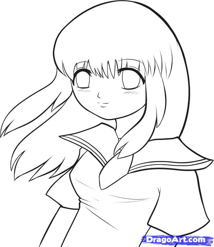 Easy To Draw Japanese Anime Clip Art Library