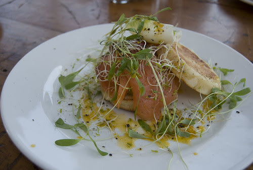 salmon crumpet