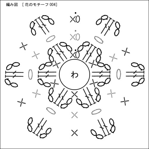 花のモチーフの無料編み図 かぎ針編み初心者のためのかぎ針編み入門サイト かぎ編みをはじめよう