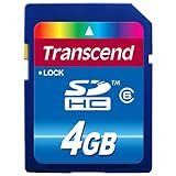 Transcend 4 GB Class 6 SDHC Flash Memory Card TS4GSDHC6