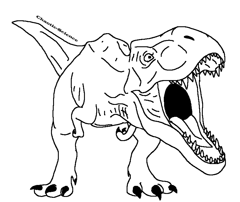 Kleurplaat Dinosaurus T Rex