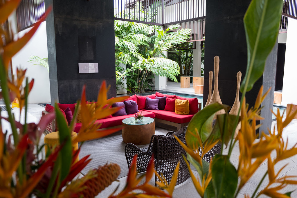 Eden Bleu Hotel lobby in the Seychelles
