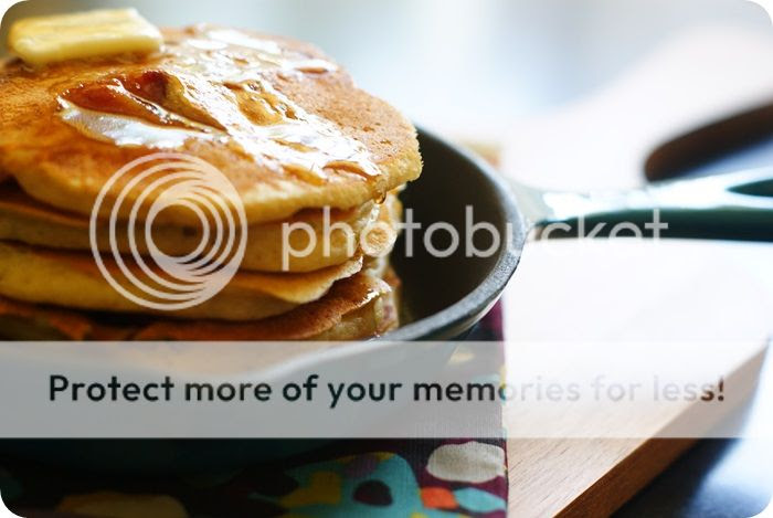 Bacon-Banana Pancakes with Buttery Bourbon Maple Syrup ::: bake at 350 blog