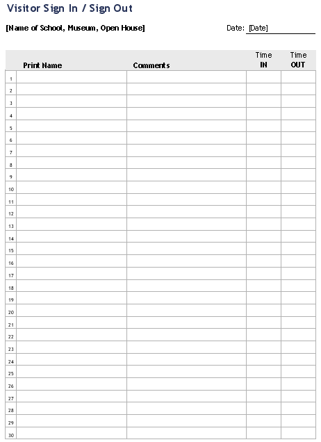 Brilliant Printable Sign Out Sheet Template 462 x 636 · 7 kB · gif