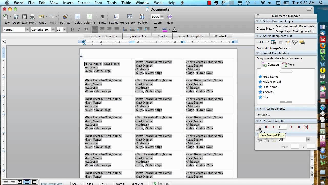 Mail Merge for Mac - Labels - YouTube