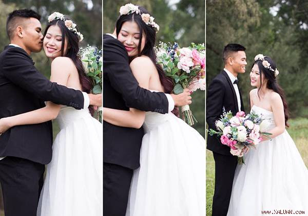  Văn Thắng dành tặng bàn thắng đầu tiên ở V-League 2017 cho bà xã Hồng Cúc. Ảnh: FB.