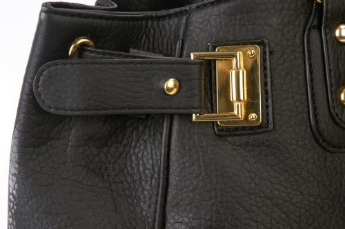 MG Collection LUCCA Glamour Padlock Shopper Hobo Handbag w/Shoulder Strap