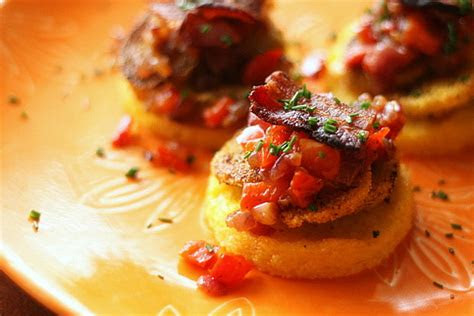 delicious fried green tomatoes  polenta tasty
