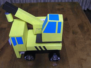 牛乳パック工作 クレーン車 ひまじん日記