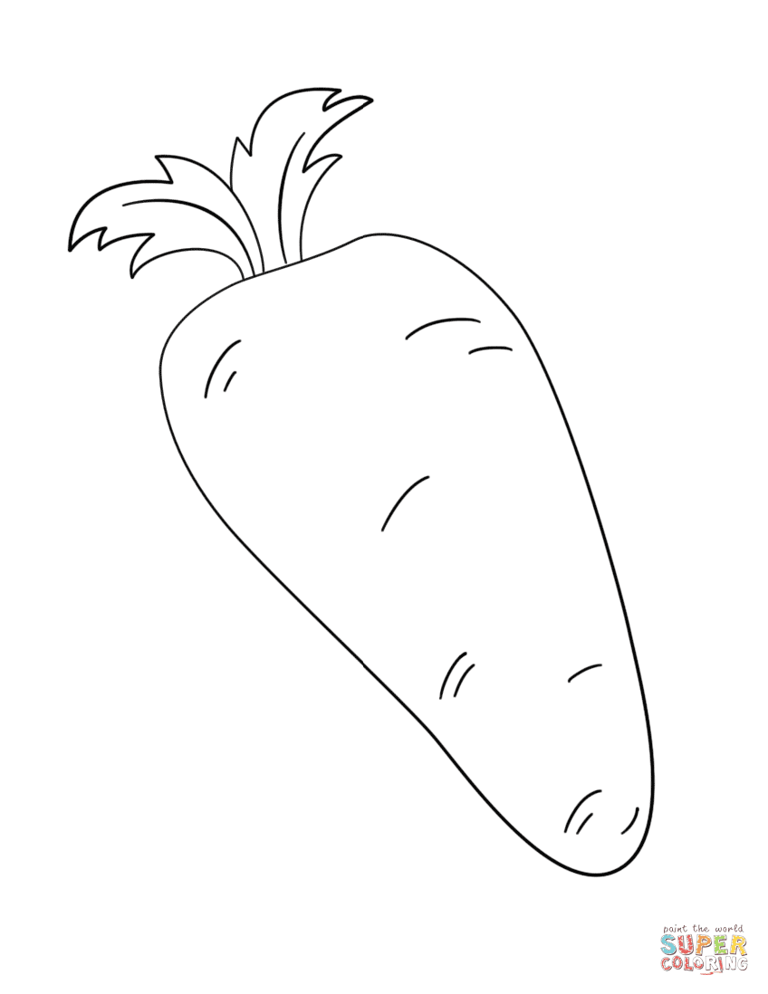 Download Carrot coloring page | Free Printable Coloring Pages