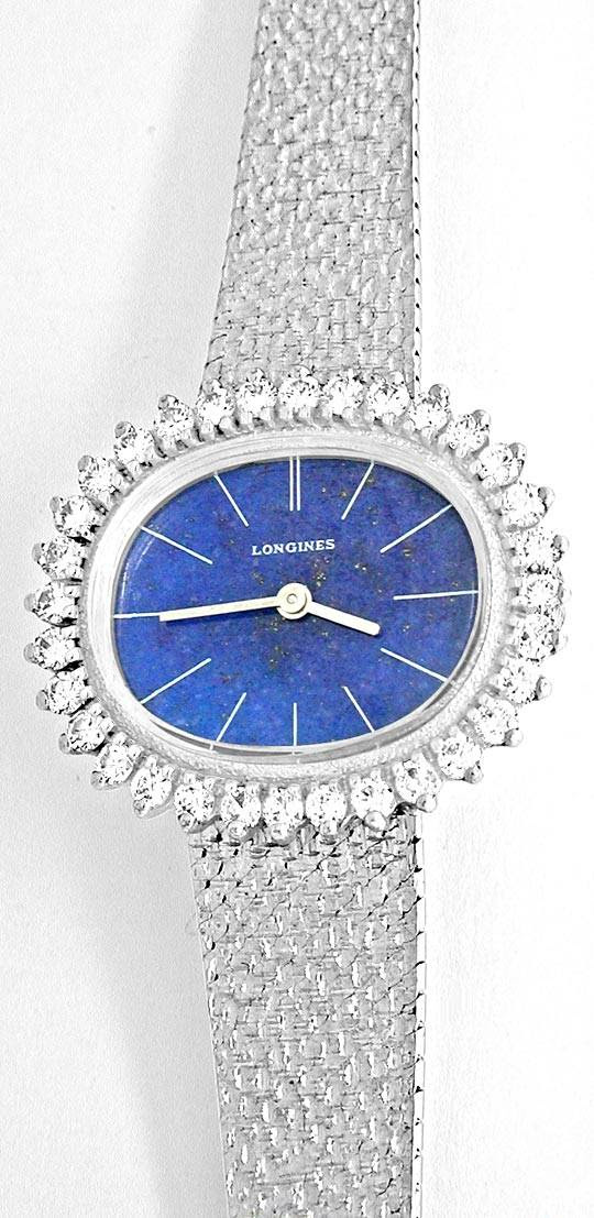 Original-Foto 2, DAMEN LONGINES DIAMANT WEISSGOLD LAPIS TOPUHR PORTOFREI